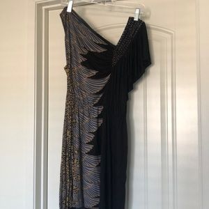 Vintage looking one shoulder dress